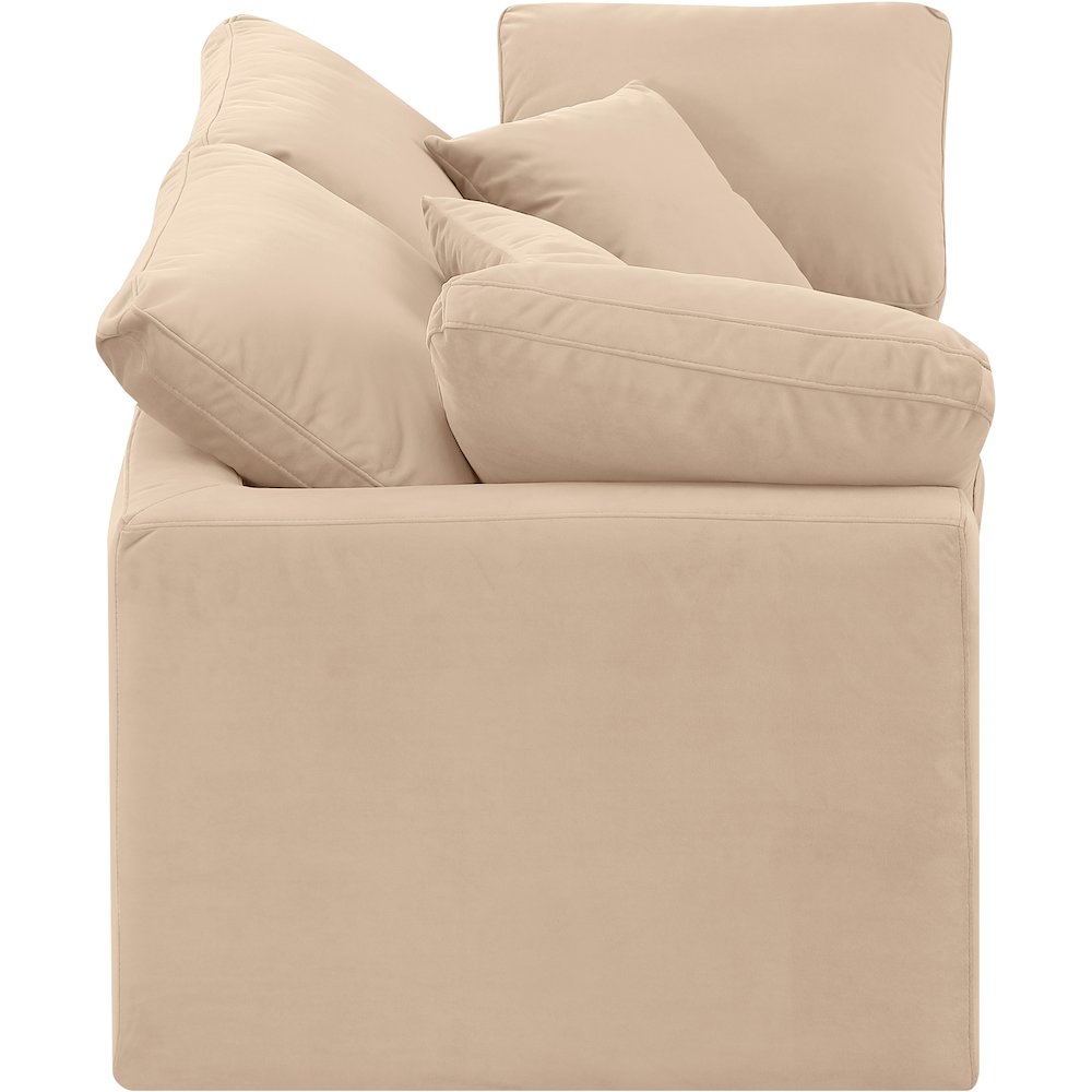 Indulge Beige Velvet Modular Sofa. Picture 5