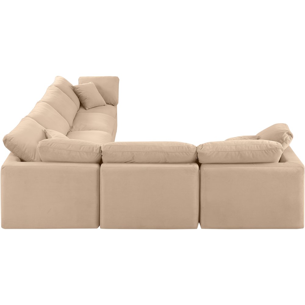 Indulge Beige Velvet Modular Sectional. Picture 5