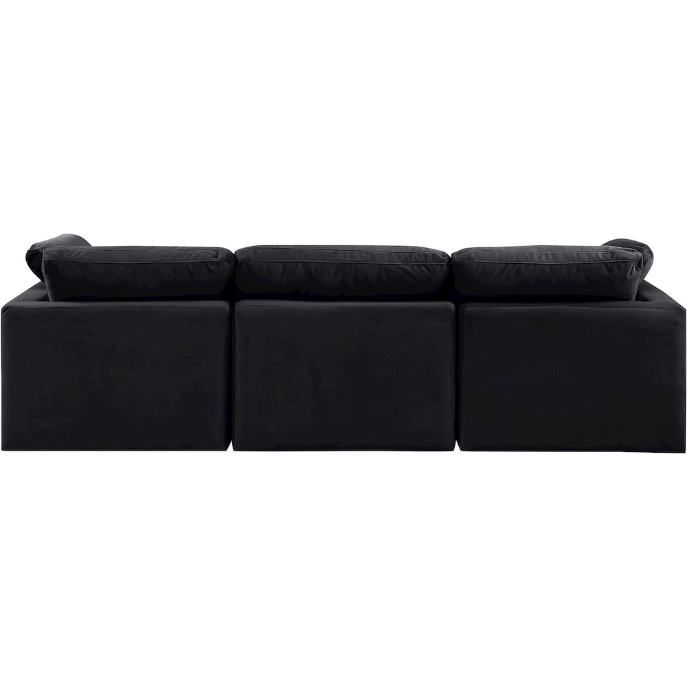 Indulge Black Velvet Modular Sofa. Picture 3