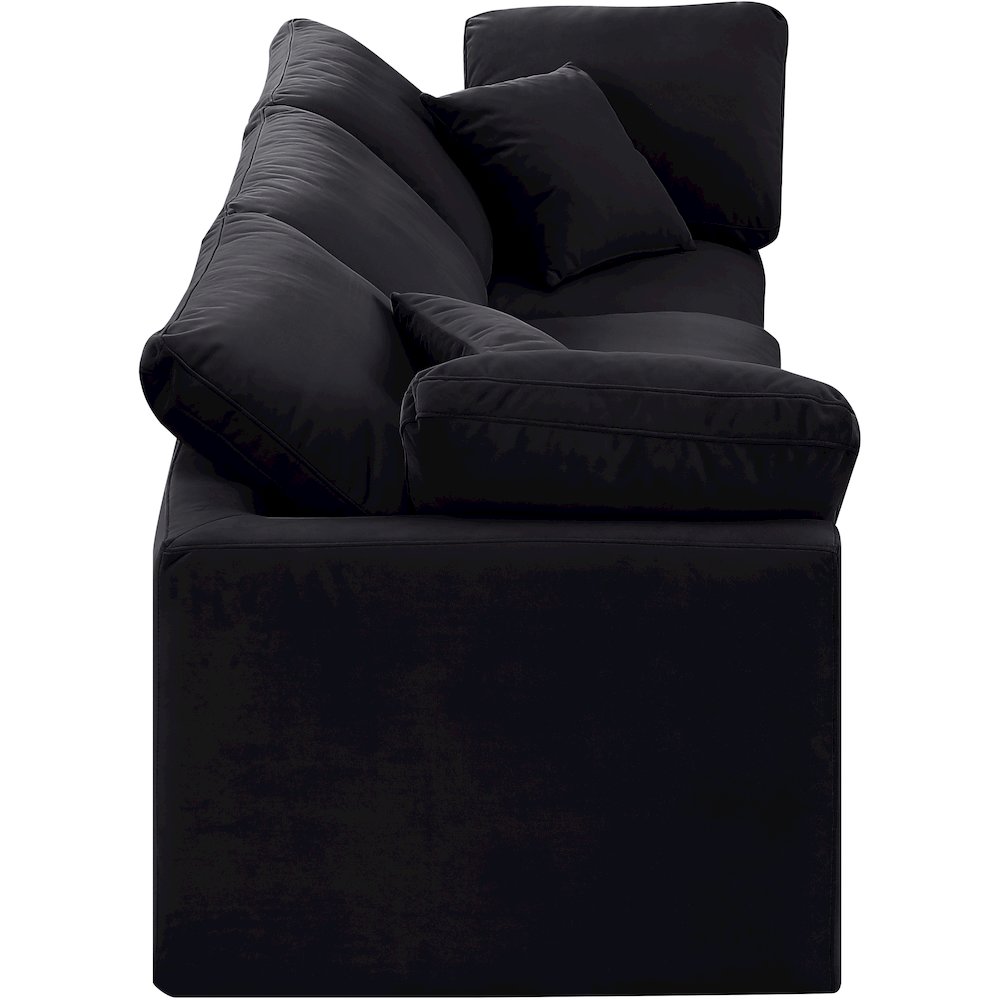 Indulge Black Velvet Modular Sofa. Picture 5