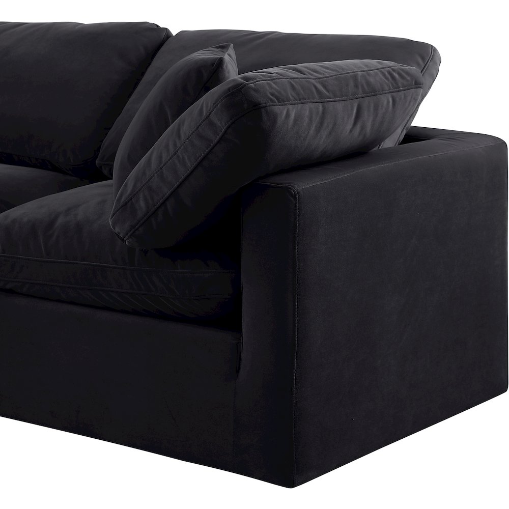 Indulge Black Velvet Modular Sofa. Picture 6