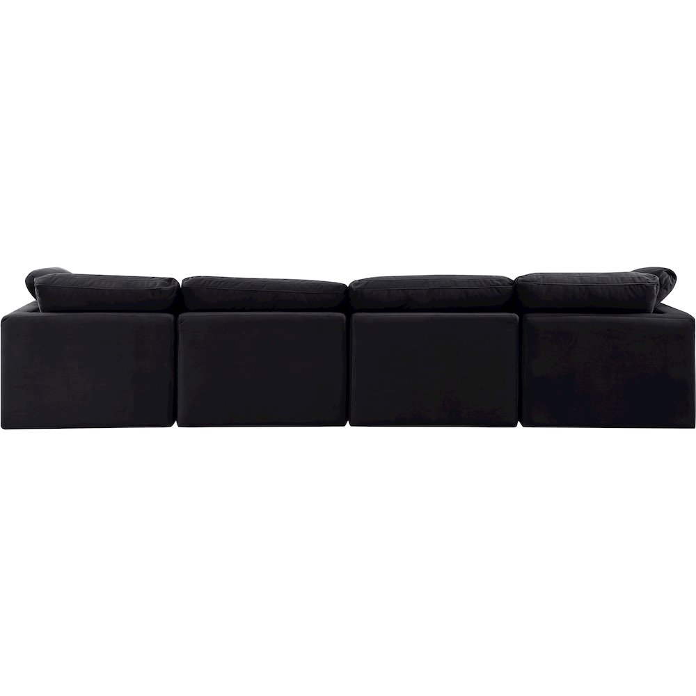 Indulge Black Velvet Modular Sofa. Picture 3