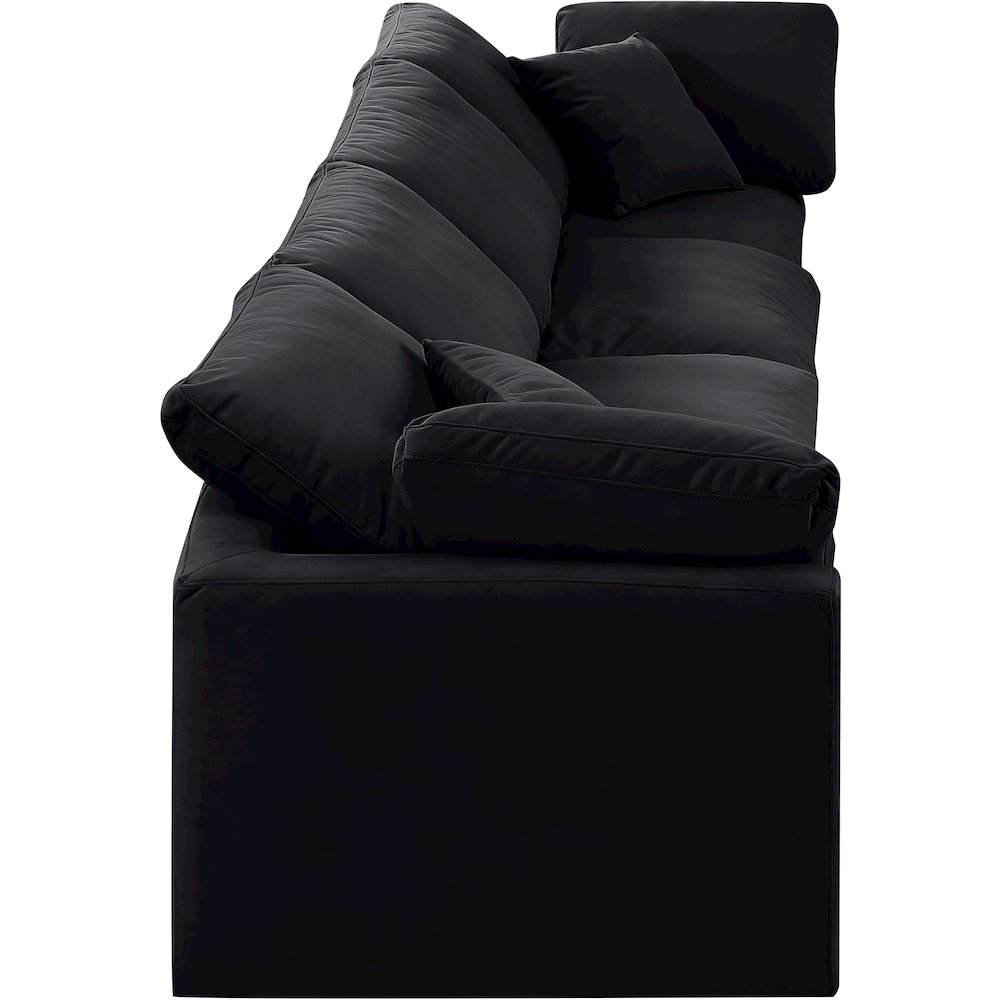 Indulge Black Velvet Modular Sofa. Picture 5