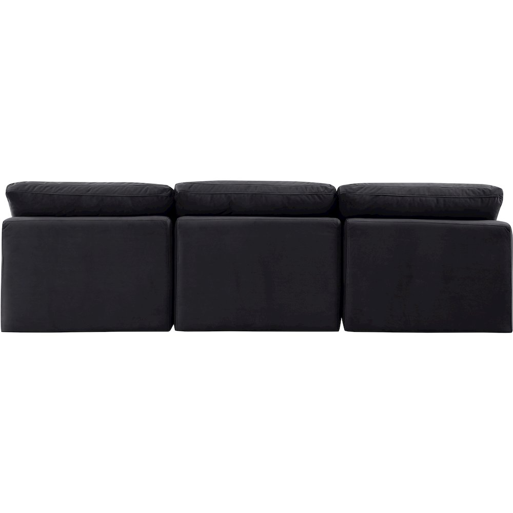 Indulge Black Velvet Modular Sofa. Picture 3