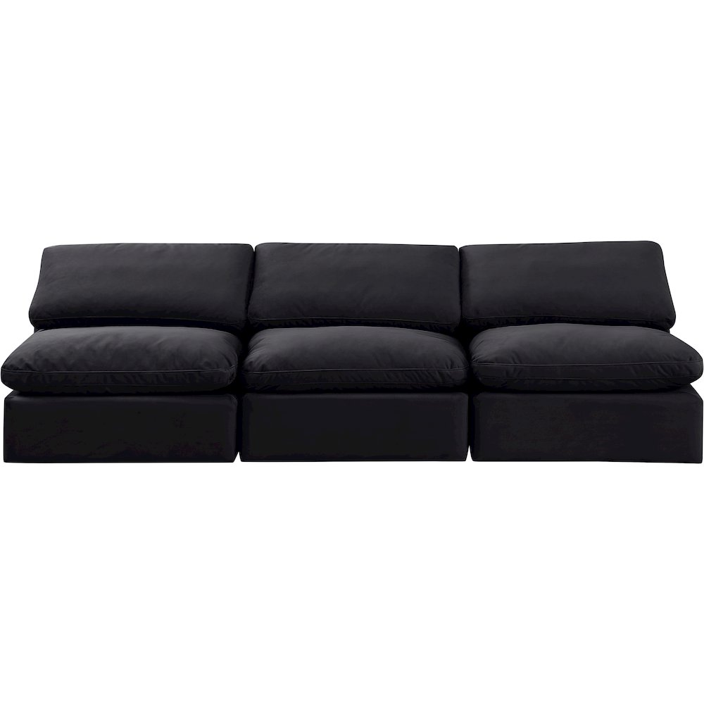 Indulge Black Velvet Modular Sofa. Picture 4