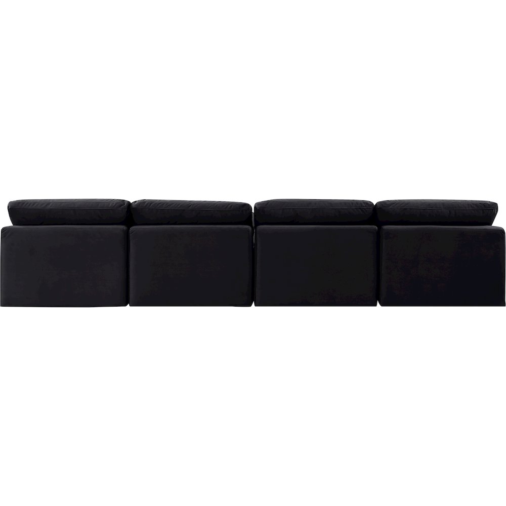 Indulge Black Velvet Modular Sofa. Picture 3