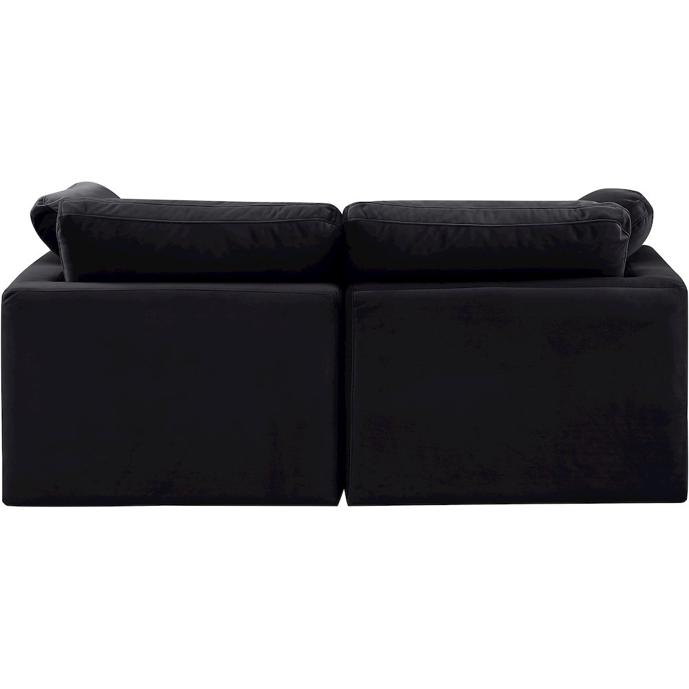 Indulge Black Velvet Modular Sofa. Picture 3