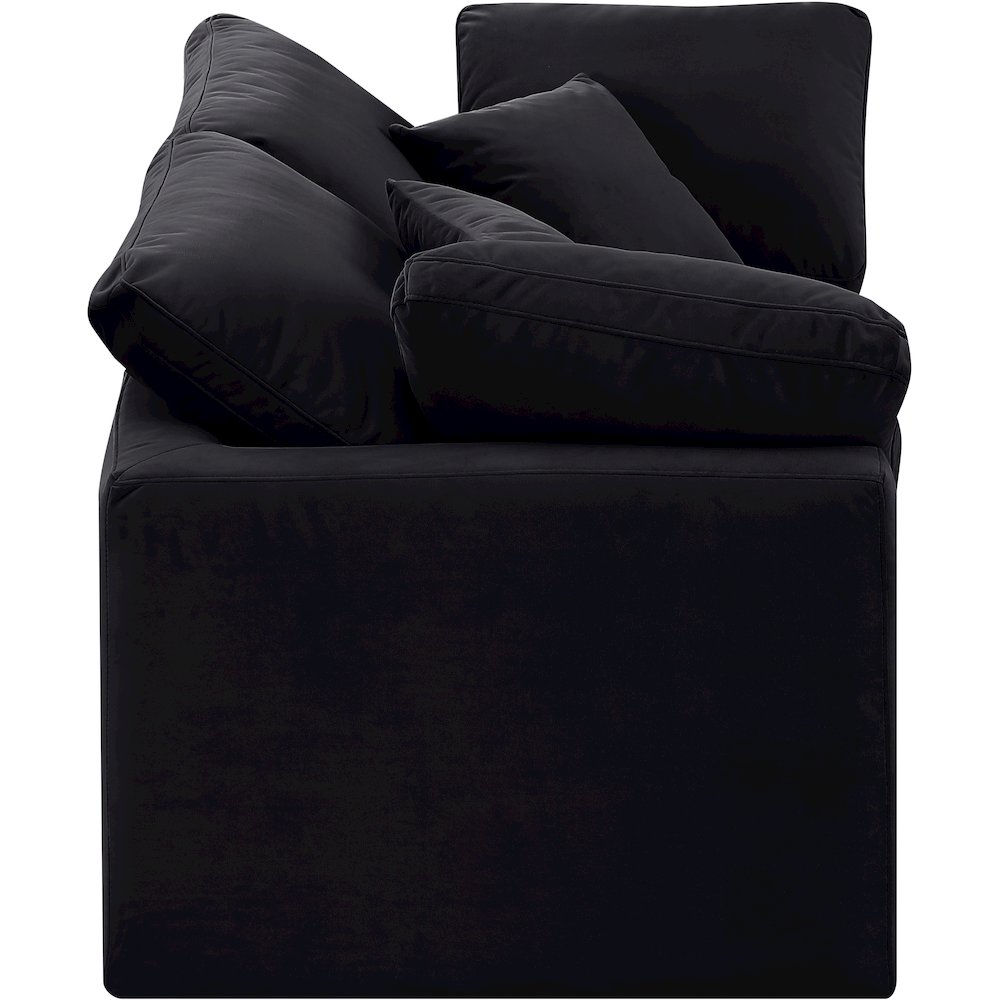 Indulge Black Velvet Modular Sofa. Picture 5