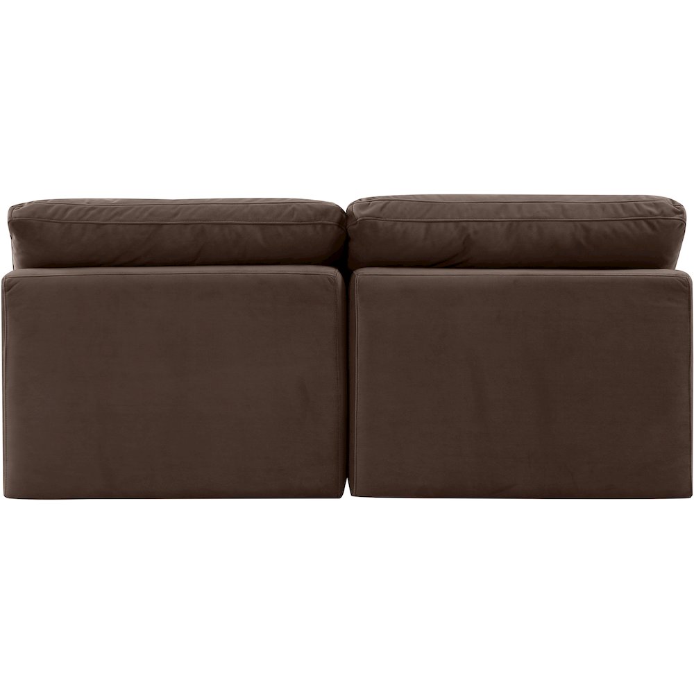 Indulge Brown Velvet Modular Sofa. Picture 3