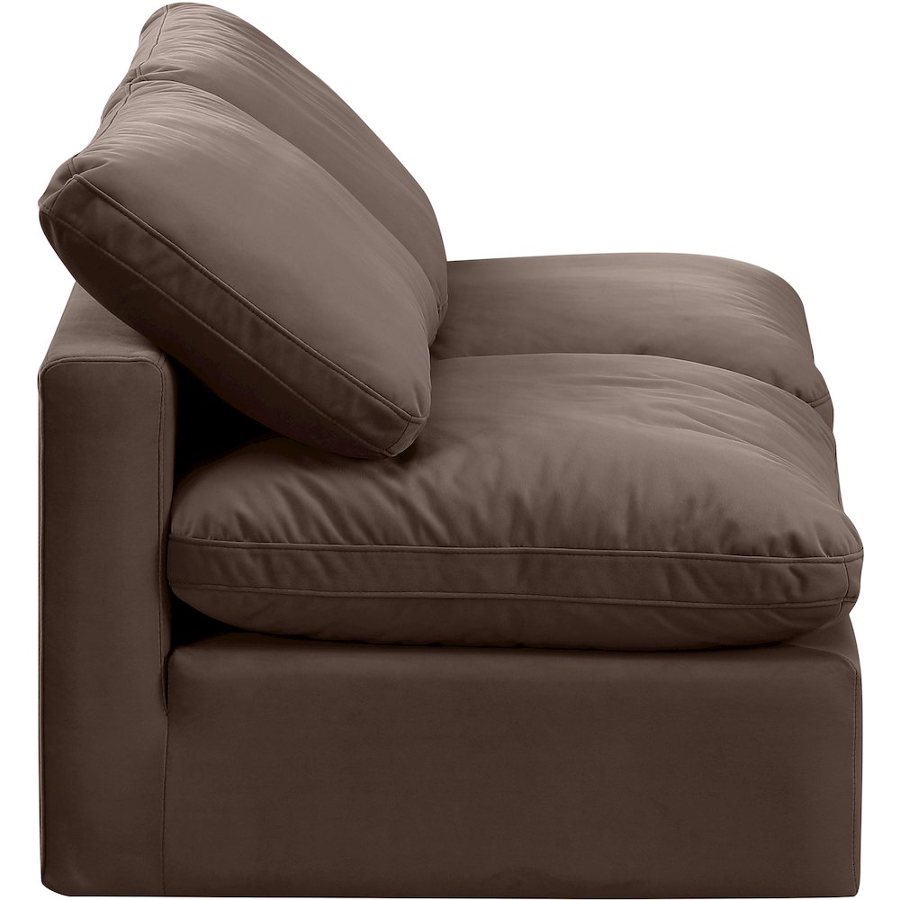 Indulge Brown Velvet Modular Sofa. Picture 5