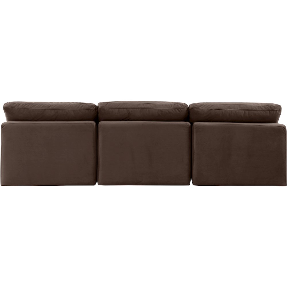 Indulge Brown Velvet Modular Sofa. Picture 3