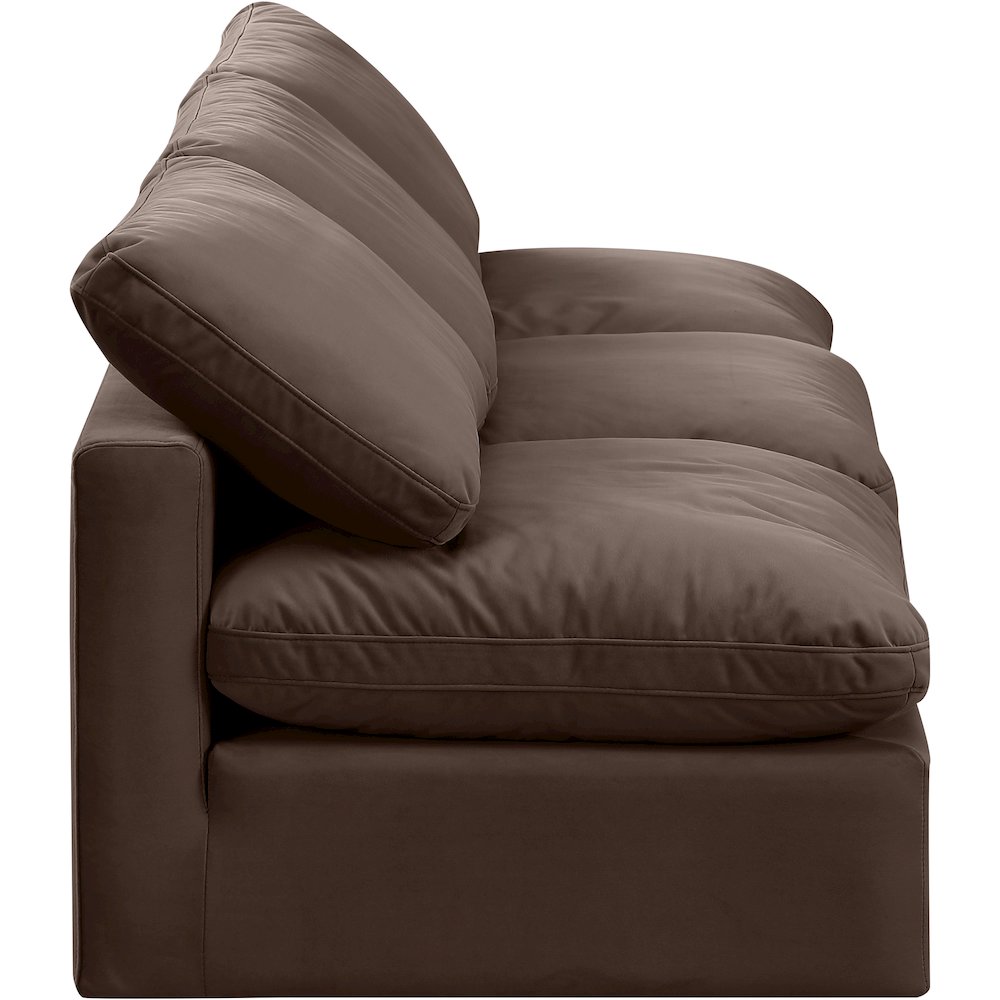 Indulge Brown Velvet Modular Sofa. Picture 5
