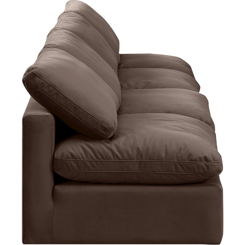 Indulge Brown Velvet Modular Sofa. Picture 5