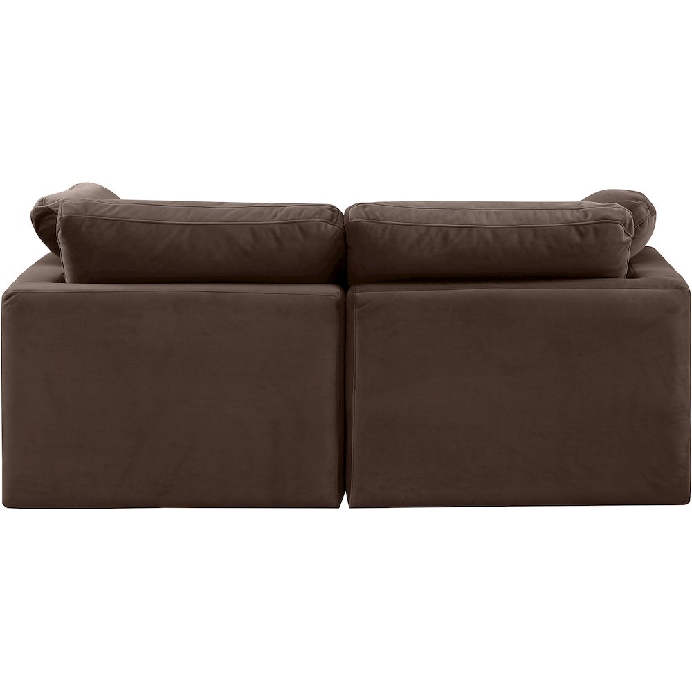 Indulge Brown Velvet Modular Sofa. Picture 3
