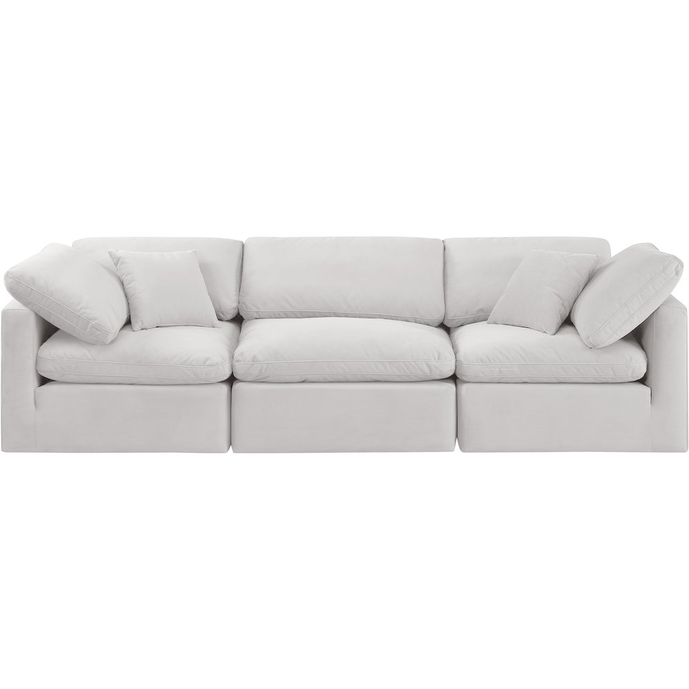 Indulge Cream Velvet Modular Sofa. Picture 4