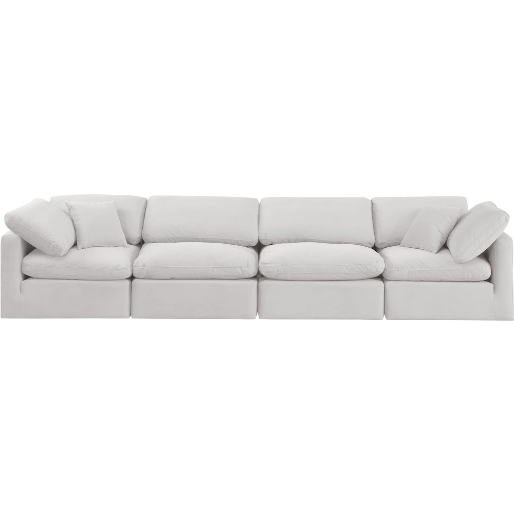 Indulge Cream Velvet Modular Sofa. Picture 4