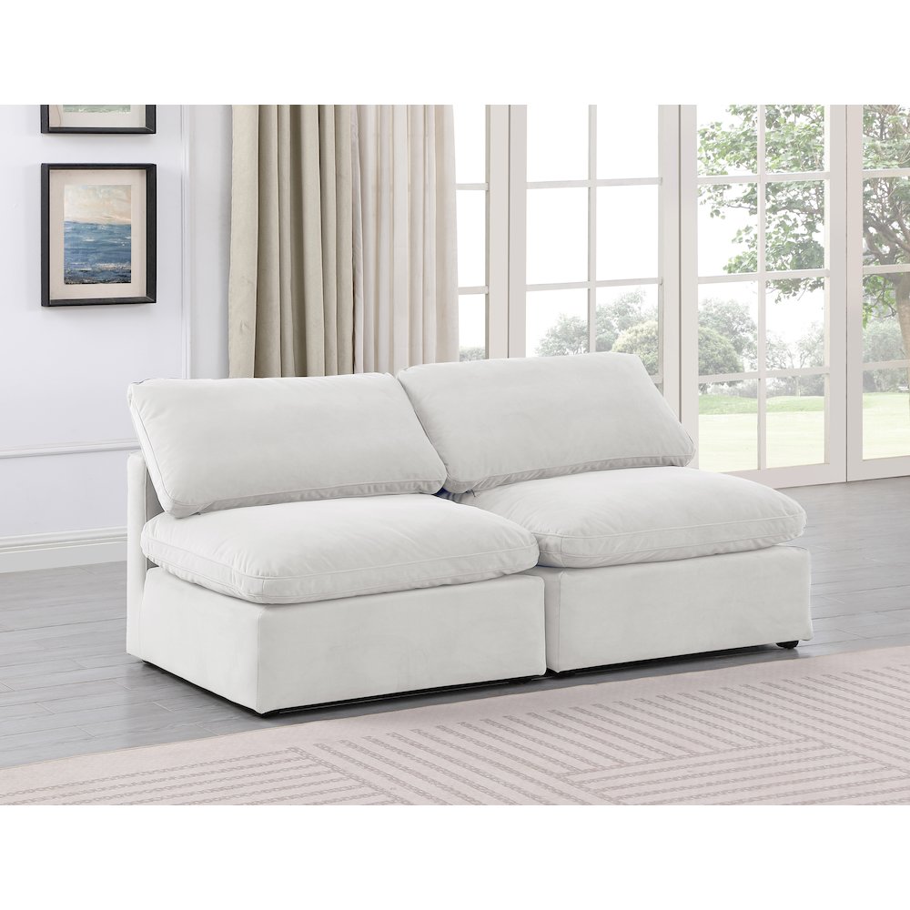 Indulge Cream Velvet Modular Sofa. Picture 2