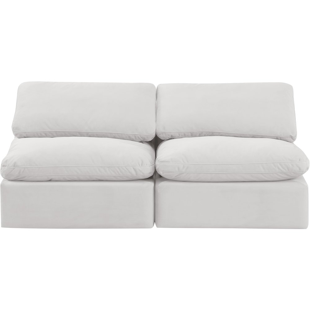 Indulge Cream Velvet Modular Sofa. Picture 4
