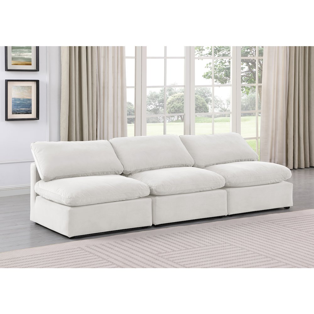 Indulge Cream Velvet Modular Sofa. Picture 2