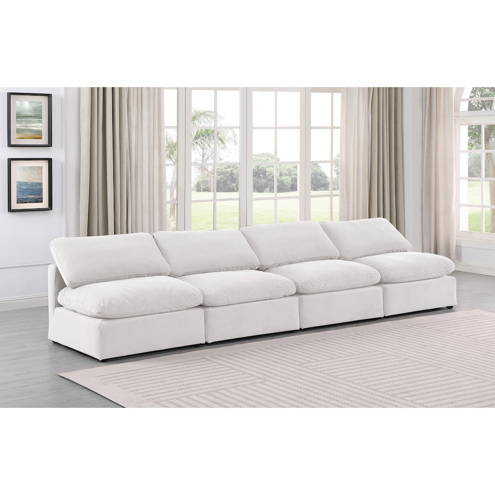 Indulge Cream Velvet Modular Sofa. Picture 2