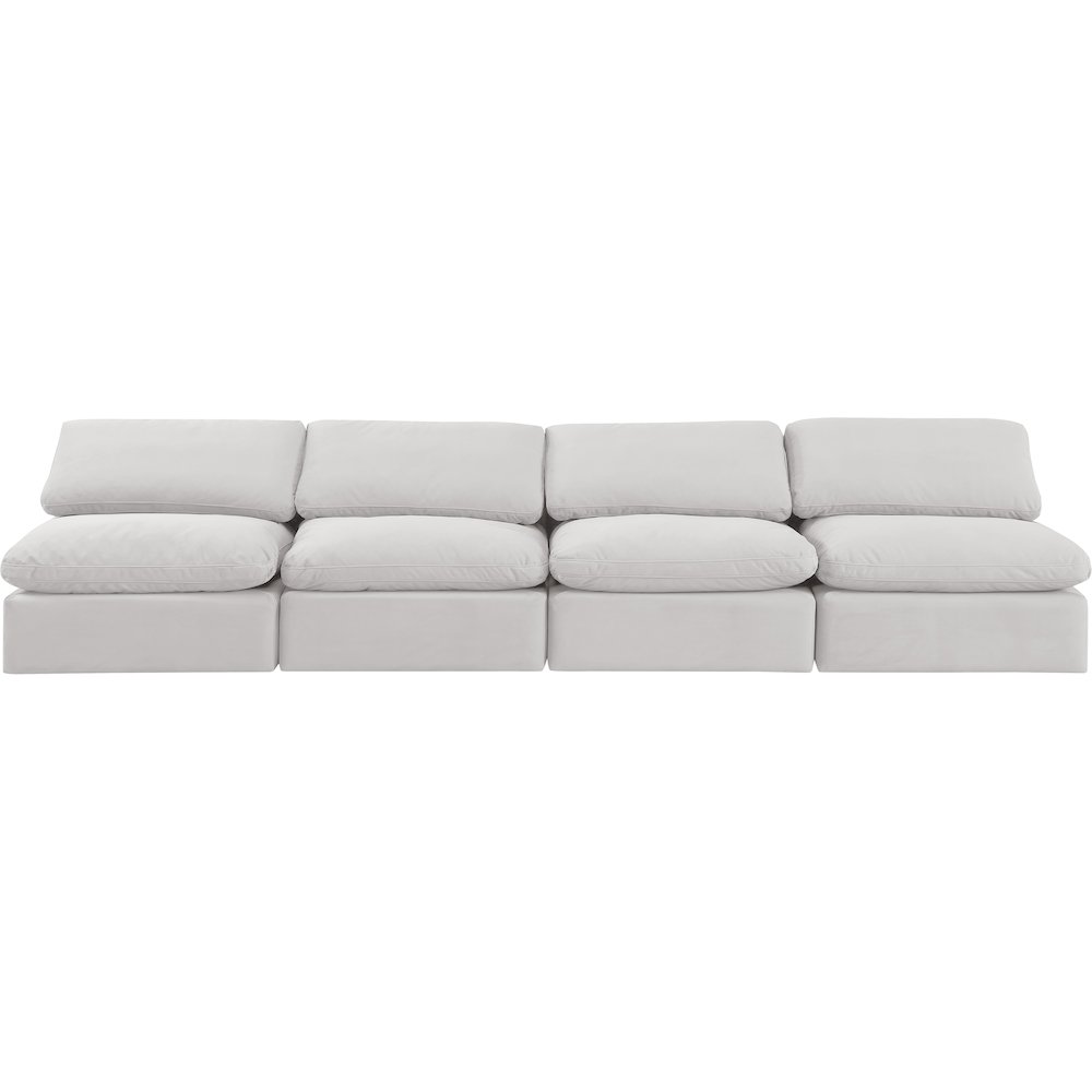 Indulge Cream Velvet Modular Sofa. Picture 4