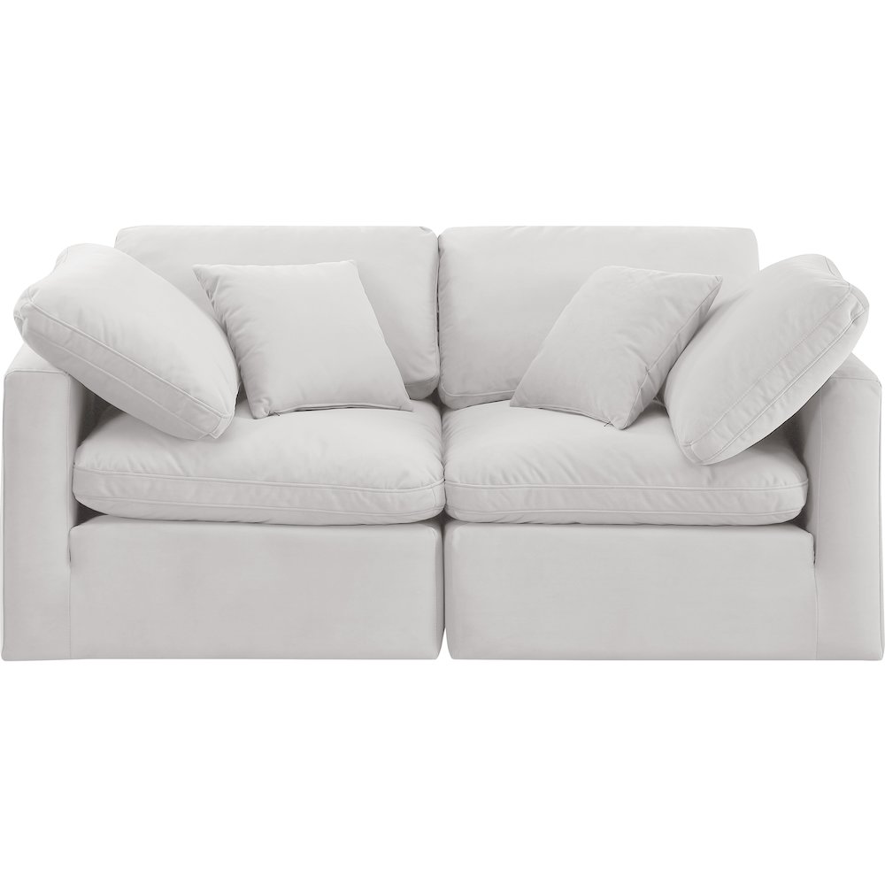 Indulge Cream Velvet Modular Sofa. Picture 4