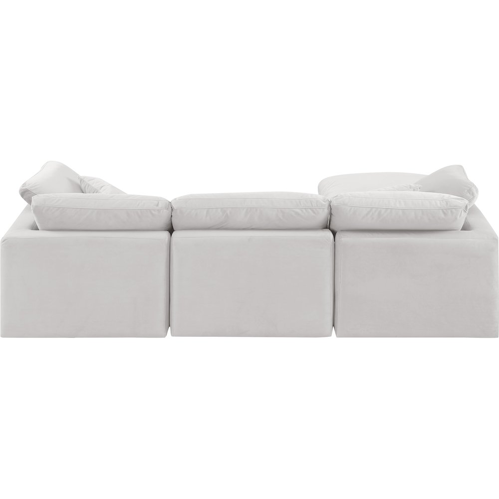 Indulge Cream Velvet Modular Sectional. Picture 3