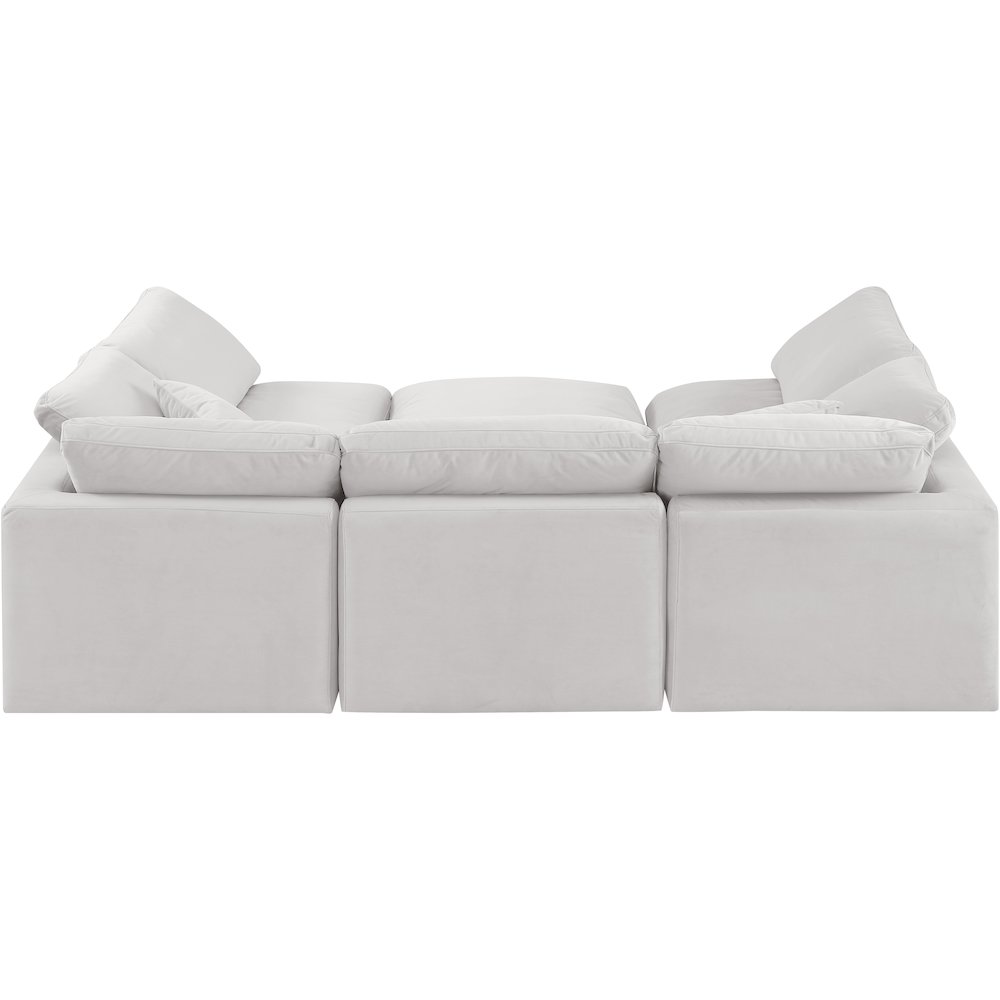 Indulge Cream Velvet Modular Sectional. Picture 3