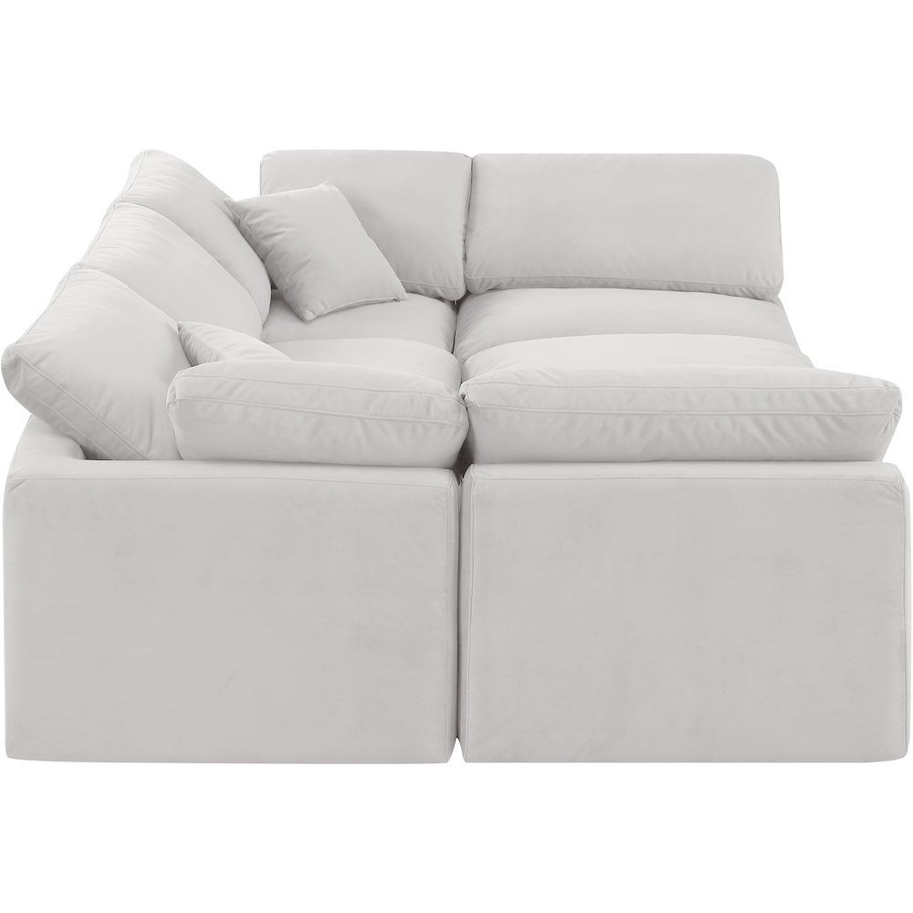Indulge Cream Velvet Modular Sectional. Picture 5