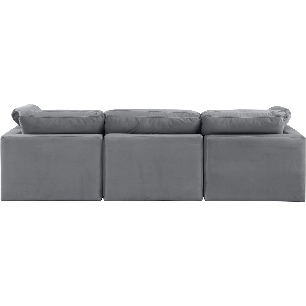 Indulge Grey Velvet Modular Sofa. Picture 3
