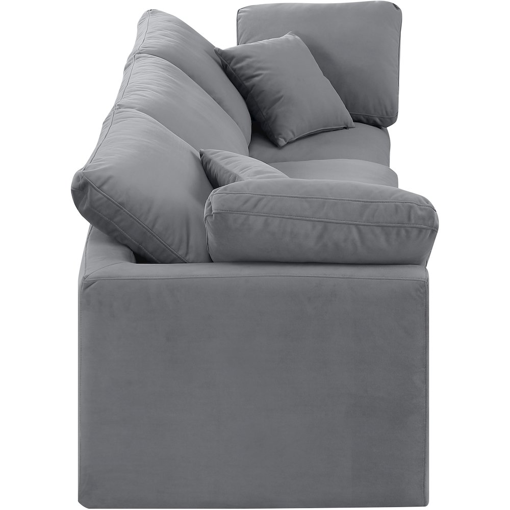 Indulge Grey Velvet Modular Sofa. Picture 5