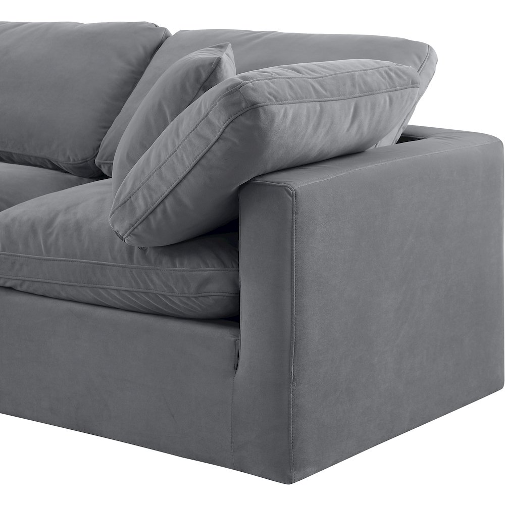 Indulge Grey Velvet Modular Sofa. Picture 6