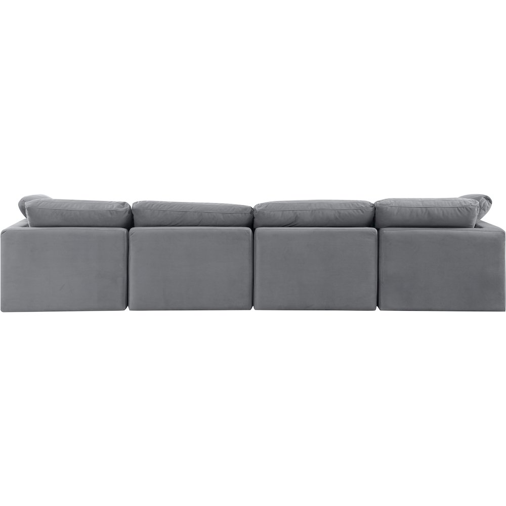 Indulge Grey Velvet Modular Sofa. Picture 3