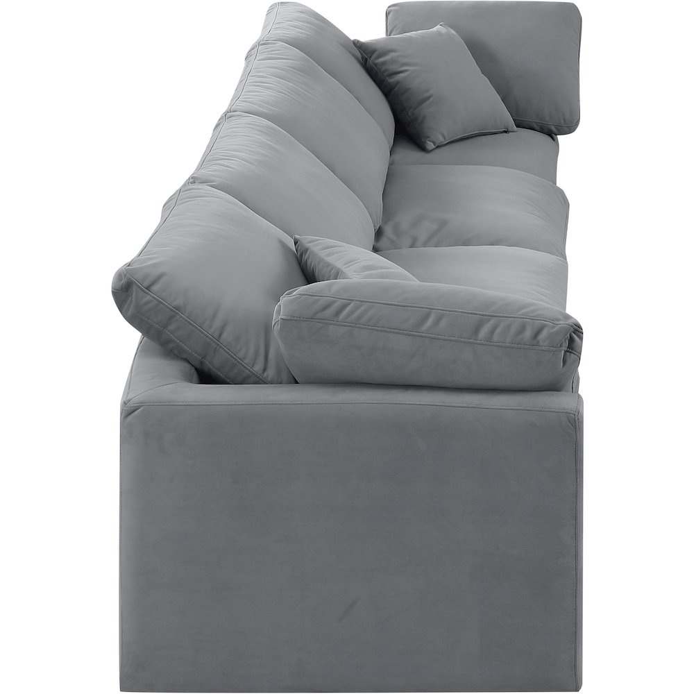 Indulge Grey Velvet Modular Sofa. Picture 5