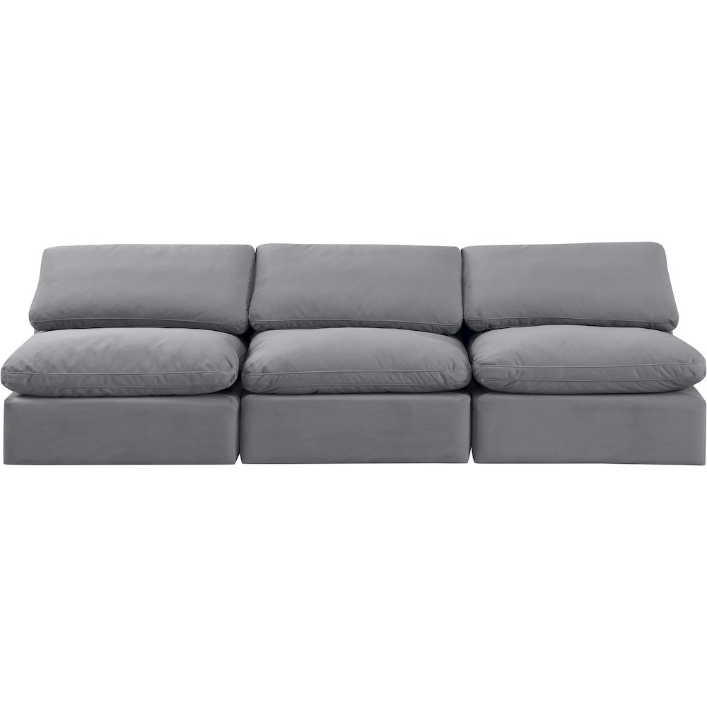 Indulge Grey Velvet Modular Sofa. Picture 4