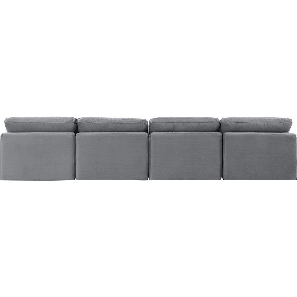 Indulge Grey Velvet Modular Sofa. Picture 3
