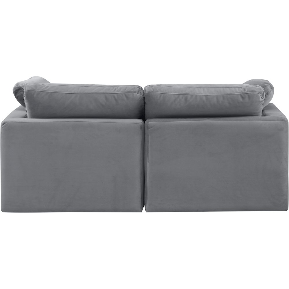 Indulge Grey Velvet Modular Sofa. Picture 3