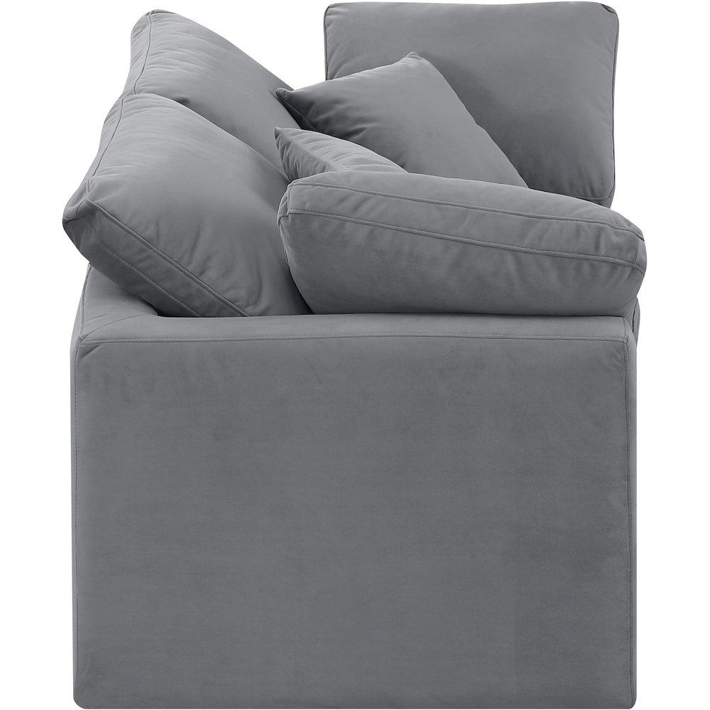 Indulge Grey Velvet Modular Sofa. Picture 5
