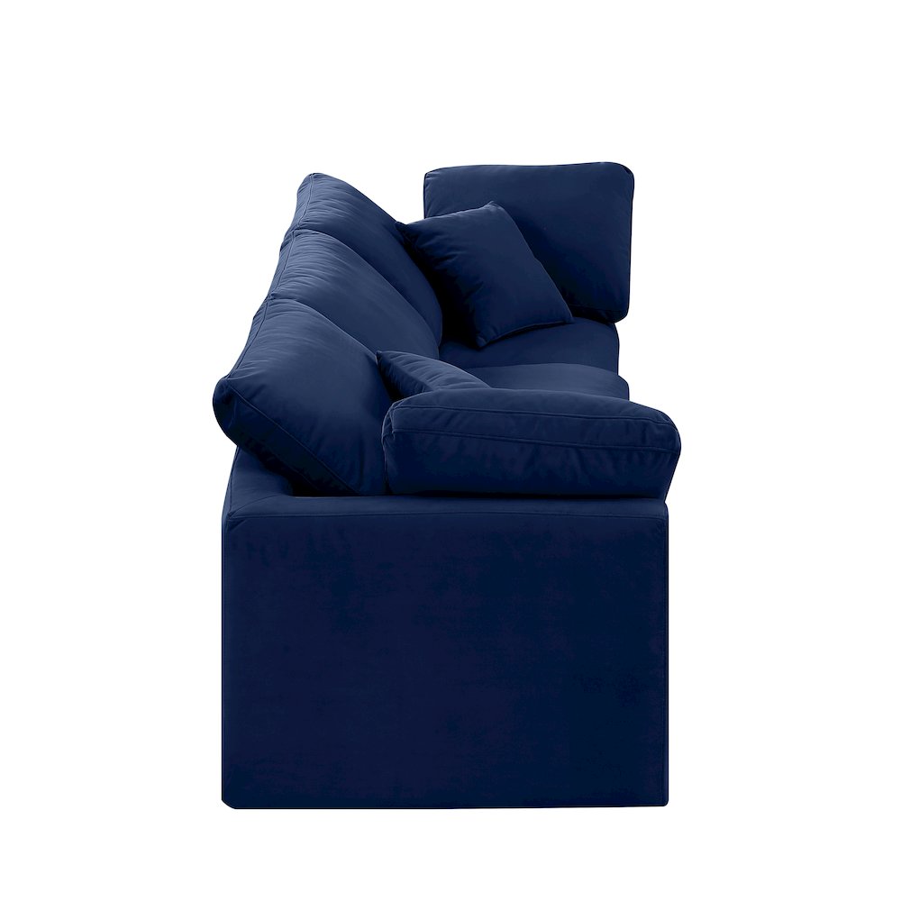 Indulge Navy Velvet Modular Sofa. Picture 5