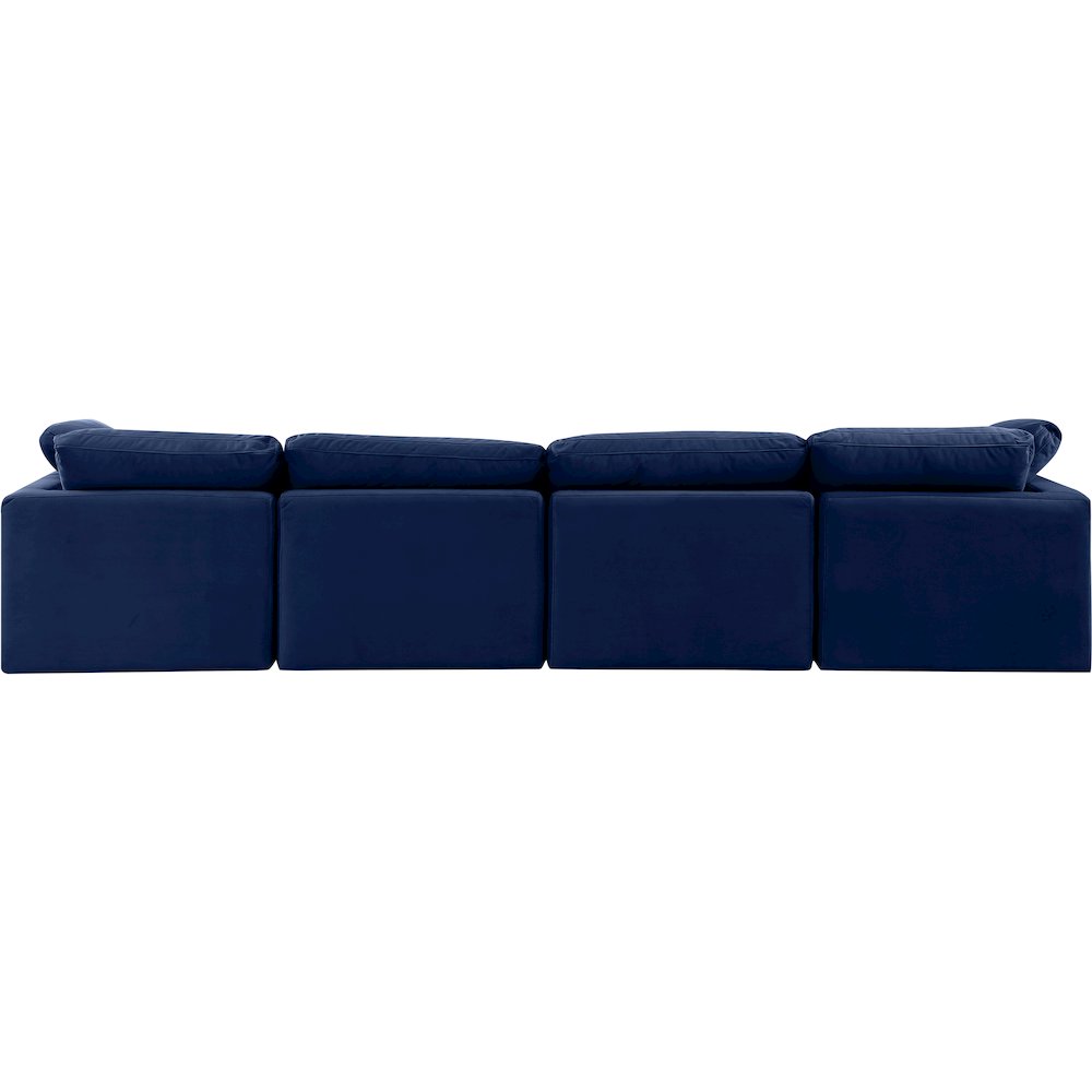 Indulge Navy Velvet Modular Sofa. Picture 3