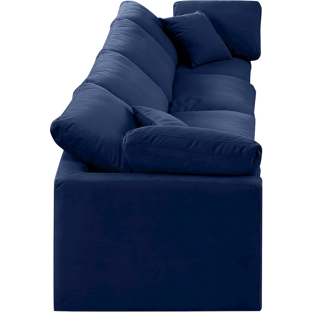 Indulge Navy Velvet Modular Sofa. Picture 5