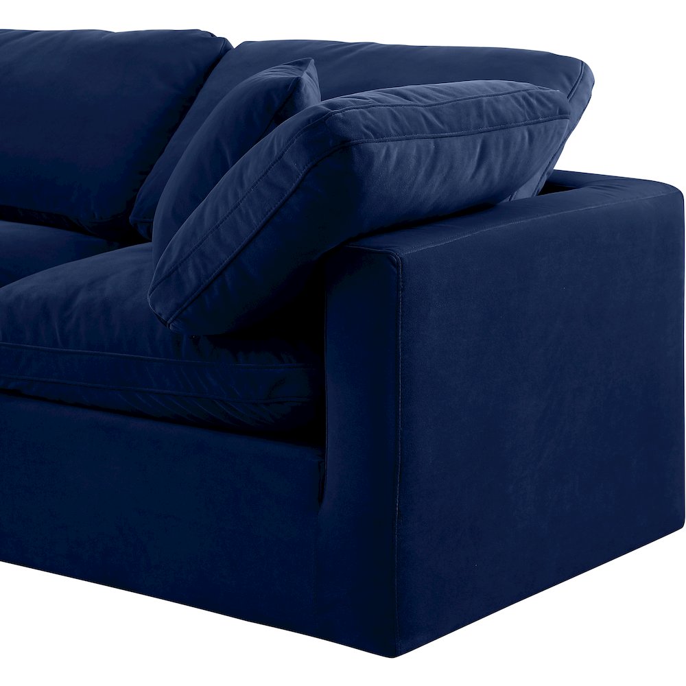 Indulge Navy Velvet Modular Sofa. Picture 6