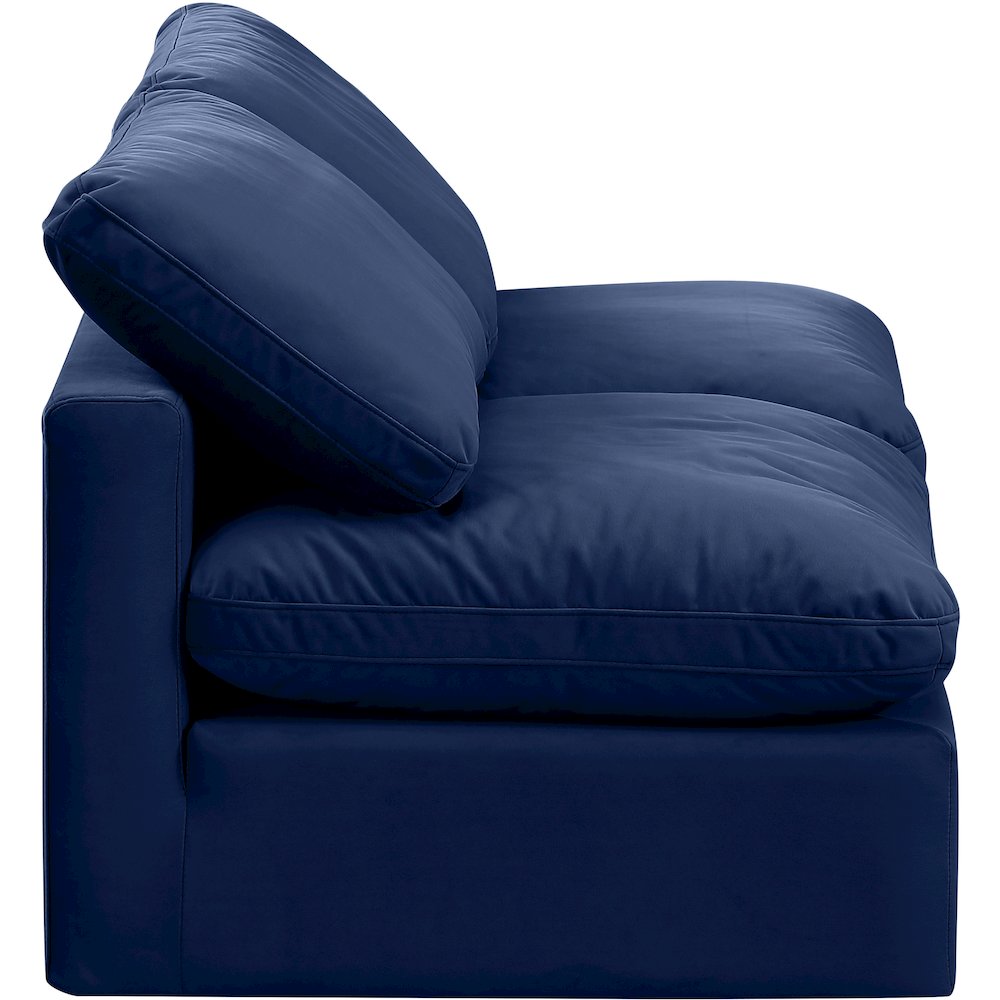 Indulge Navy Velvet Modular Sofa. Picture 5