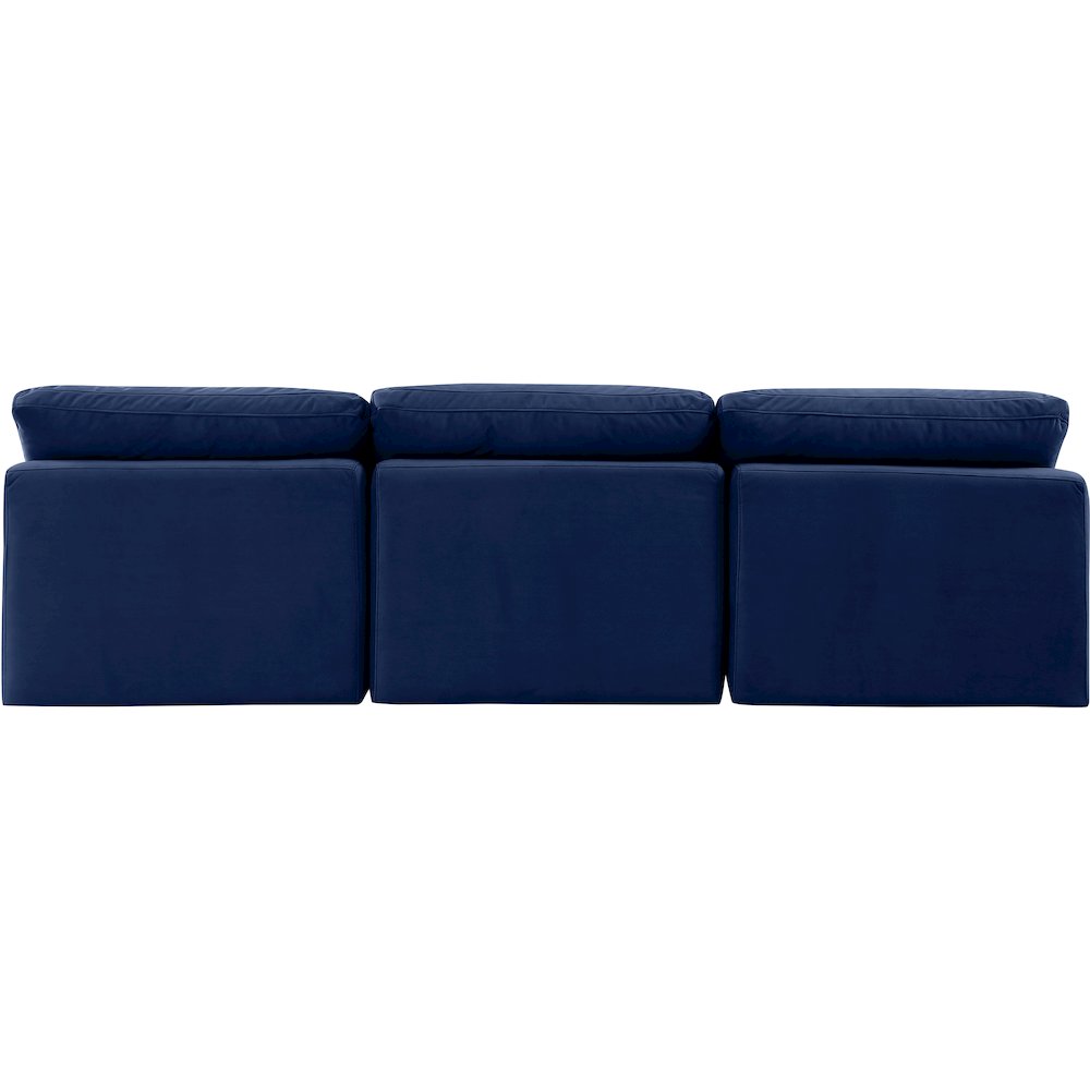 Indulge Navy Velvet Modular Sofa. Picture 3