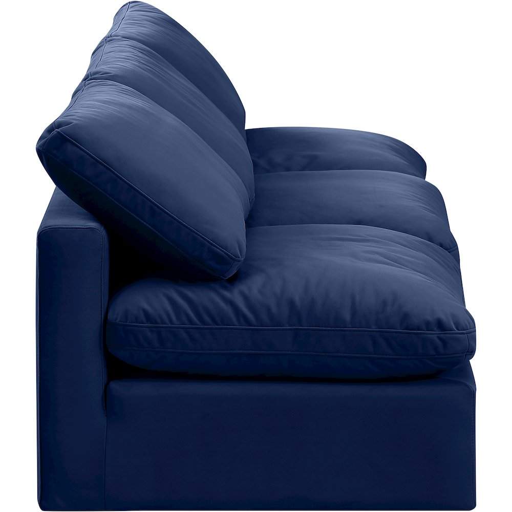 Indulge Navy Velvet Modular Sofa. Picture 5