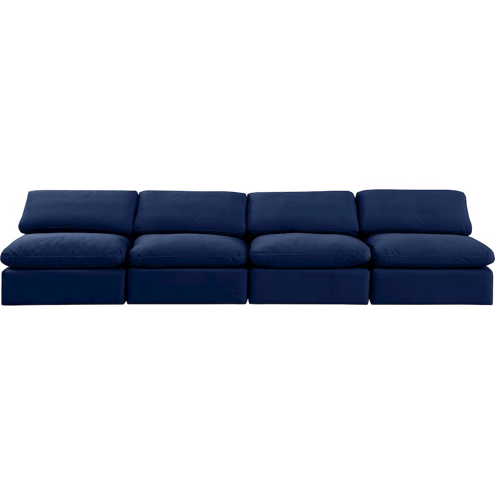 Indulge Navy Velvet Modular Sofa. Picture 4