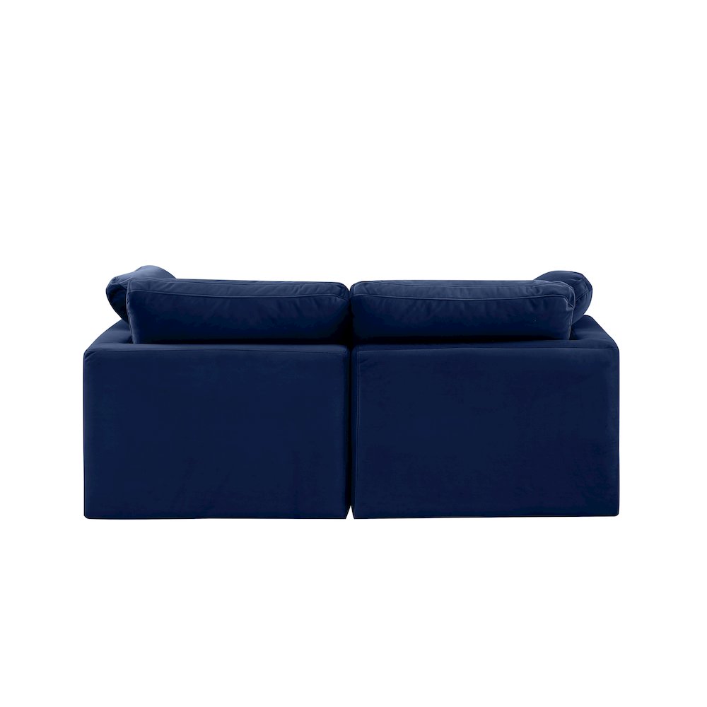 Indulge Navy Velvet Modular Sofa. Picture 3