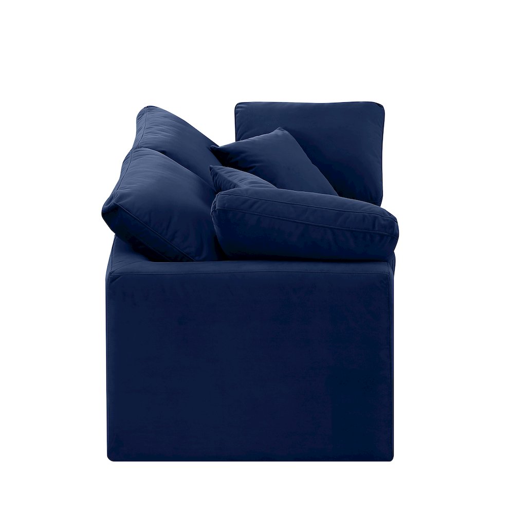 Indulge Navy Velvet Modular Sofa. Picture 5