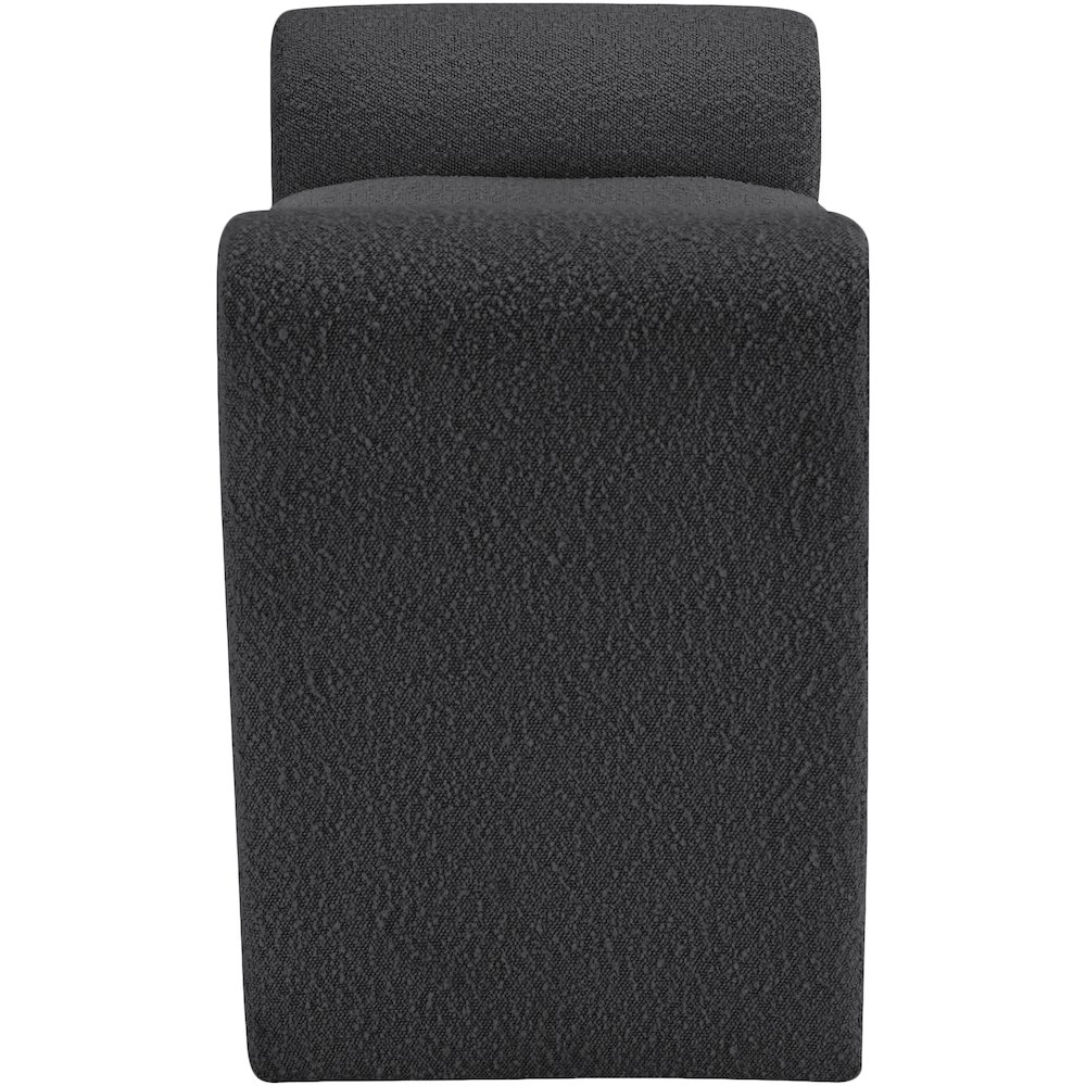 Stylus Black Boucle Fabric Bench. Picture 4