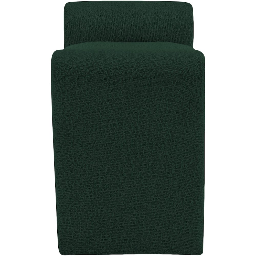 Stylus Green Boucle Fabric Bench. Picture 4
